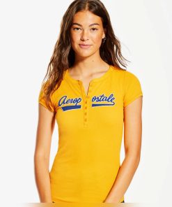 Remera Aero Botones Amarillo 3874 790