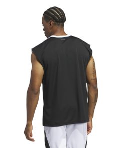 Alternative view of Camisilla ADD Negro rayas blancas IW6672